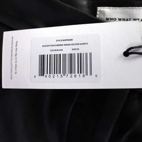 Who What Wear NWT Chreene Faux Vegan Leather Shorts - Picture 4 of 5